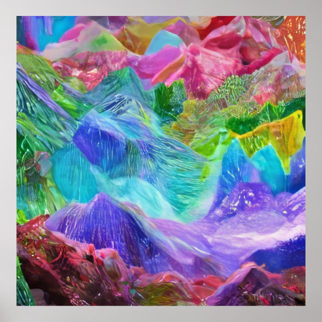 Poster Abstrait de Crystal Mountain (Devant)