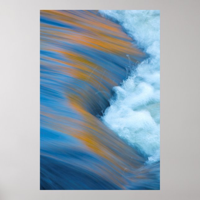 Poster Abstrait d'eau bleue, Canada (Devant)