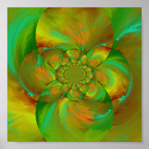 Poster Abstrait Dreamo trippy art moderne