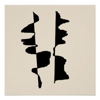 Poster "Abstrait Dual Face"