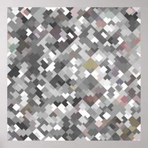Poster Abstrait en mosaïque  gris clair sans couture PA a