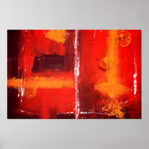 Poster Abstrait en rouge