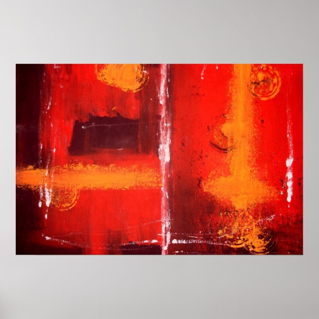 Poster Abstrait en rouge (Devant)