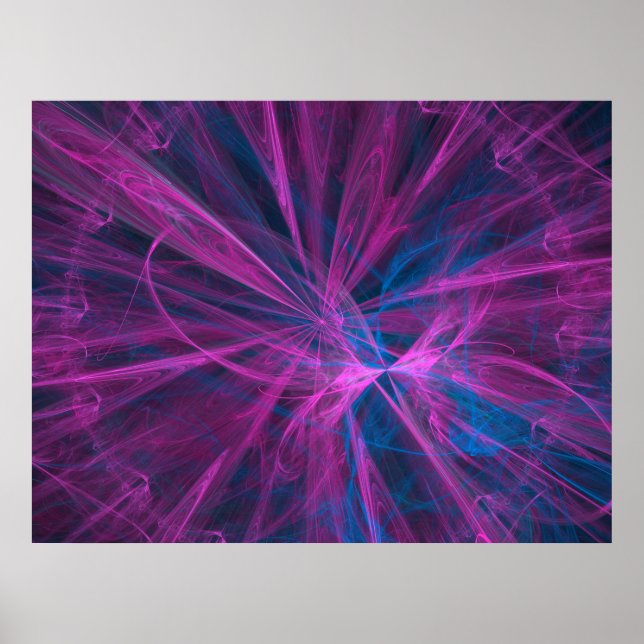 Poster abstrait fractal (Devant)