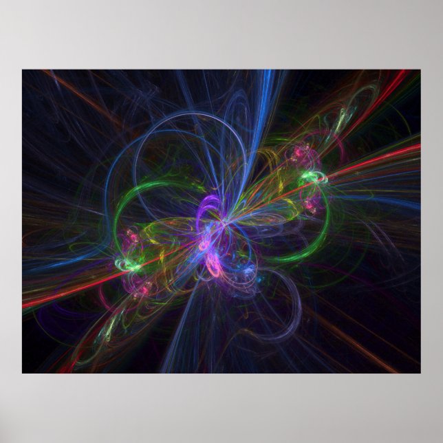 Poster abstrait fractal (Devant)