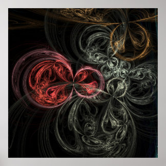 Poster abstrait fractal