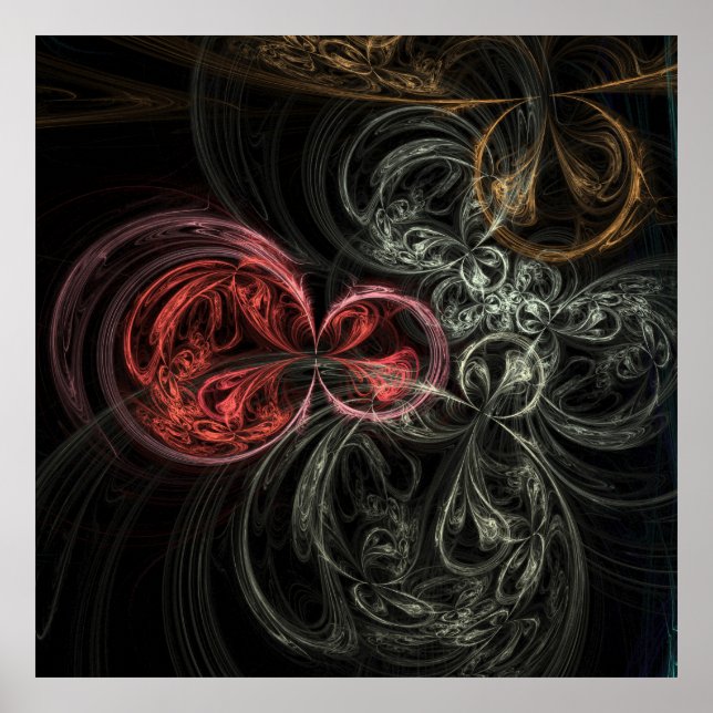 Poster abstrait fractal (Devant)