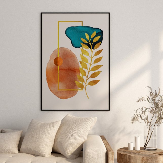Poster Abstrait géométrique du milieu du siècle moderne m (Créateur téléchargé)