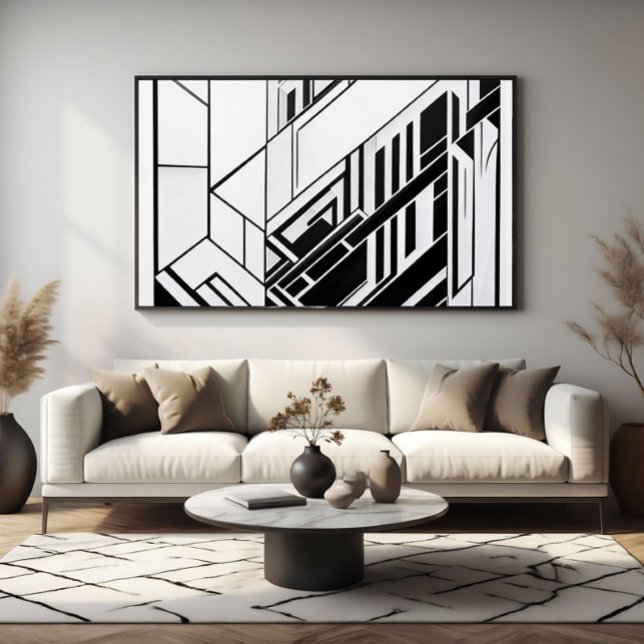 Poster Abstrait Géométrique Moderne (Créateur téléchargé)