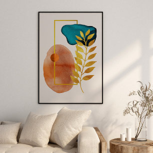Poster Abstrait Géométrique Moderne Minimaliste de Milieu