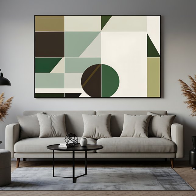 Poster Abstrait Géométrique Tons Terreux Modernes (Créateur téléchargé)