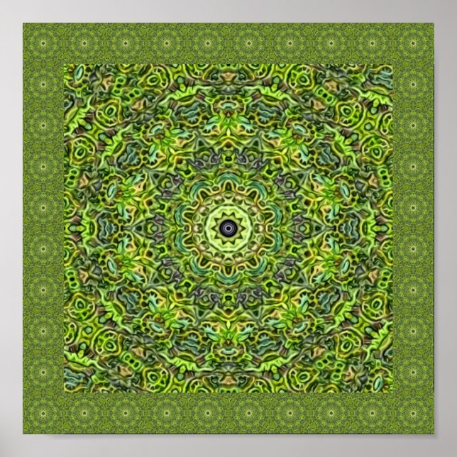 Poster Abstrait Green Delight (Devant)