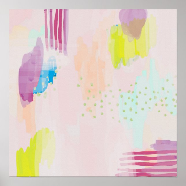 Poster Abstrait Imprimer Blush Multi (Devant)