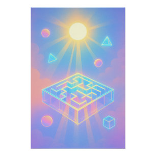 Poster Abstrait jeu indépendant 2025
