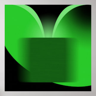 Poster Abstrait Luxe Vert avec Noir AP0004