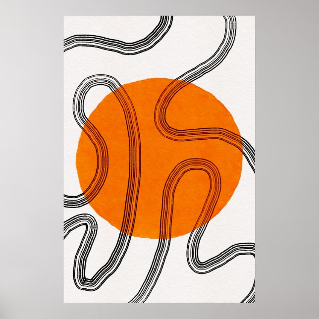 Poster Abstrait minimaliste moderne (Devant)
