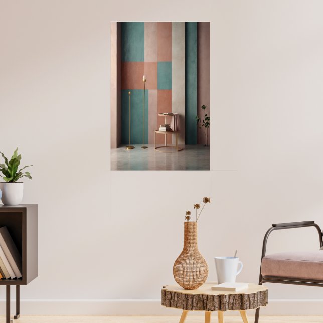 Poster Abstrait moderne | Pastel géométrique Minim (Salon 3)