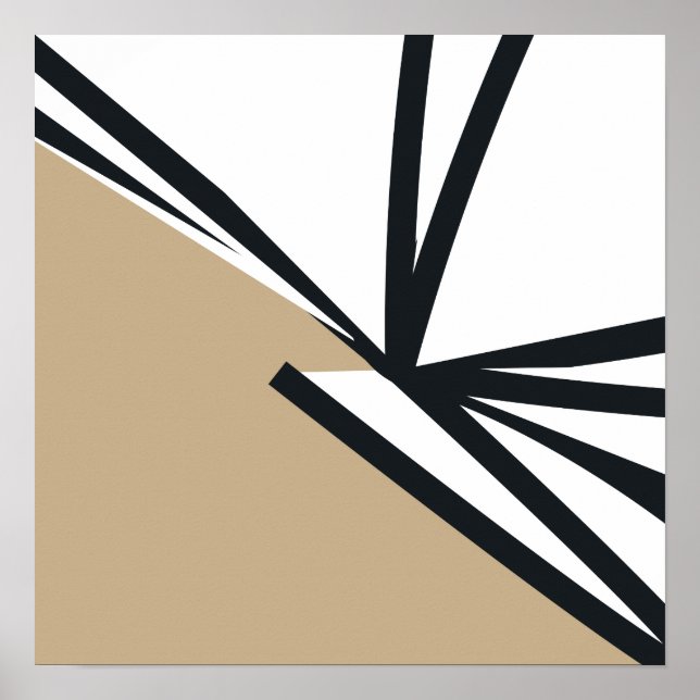 Poster Abstrait neutre moderne (Devant)