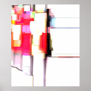 Poster abstrait numérique "Blink"