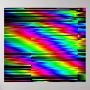 Poster Abstrait numérique : Conception graphique multicol