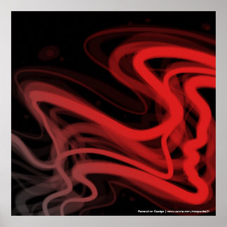 Poster Abstrait rouge stringent