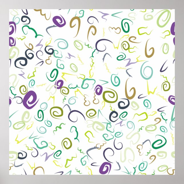 Poster Abstrait sans couture motif manuel abstrait, art,  (Devant)