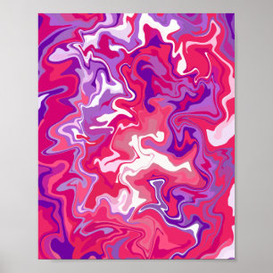 Poster Abstrait souffle de couleurs vives