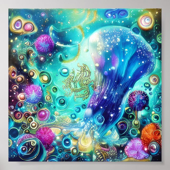Poster Abstrait sous la mer (Devant)