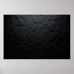 Poster Abstrait triangulaire noir, Grunge surfa