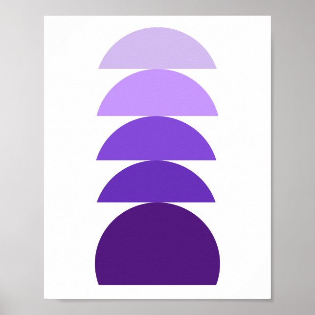 Poster Abstrait violet moderne (Devant)