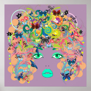 Poster Abstraite dame