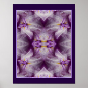 Poster Abstraite violette japonaise Iris