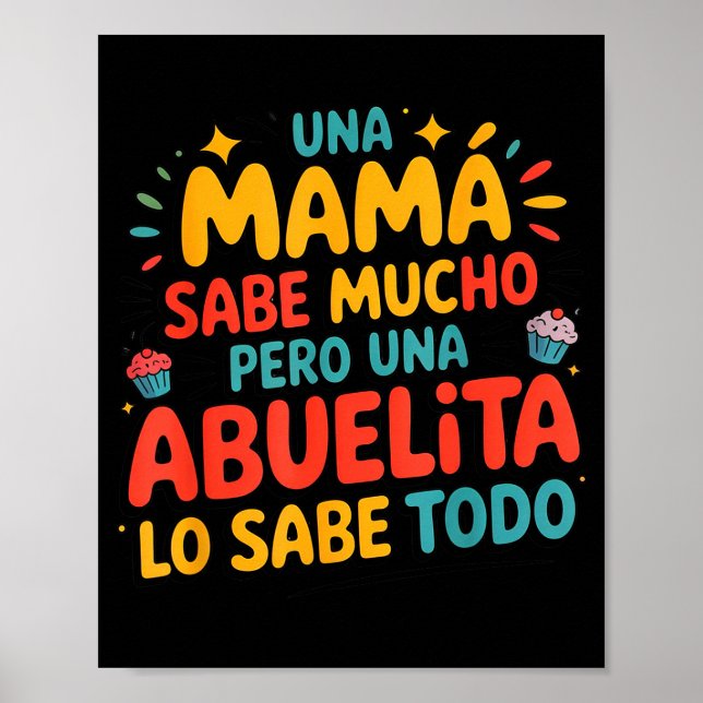 Poster Abuelita Sabe Todo Dia De La Madre Spanish Grandmo (Devant)