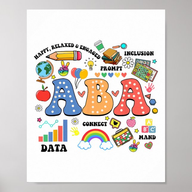 Poster Aby Thérapiste Comportement Analyste Autisme Théra (Devant)