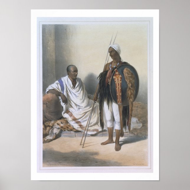 Poster Abyssinian Priest and Warrior, illustration from ' (Devant)