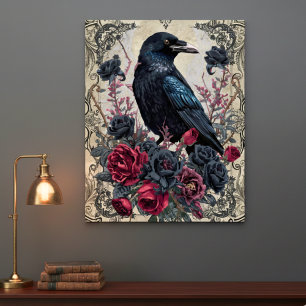 Poster Académie gothique sombre corbeau humeur sombre