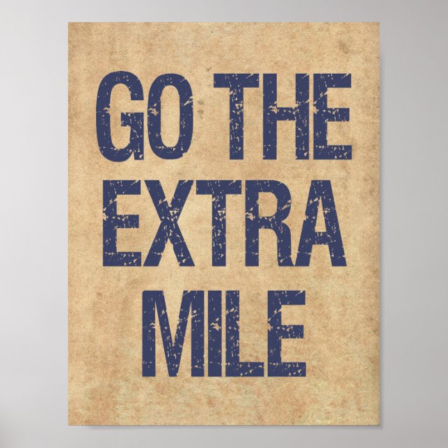Poster Accéder à la citation motivationnelle Extra Mile (Devant)