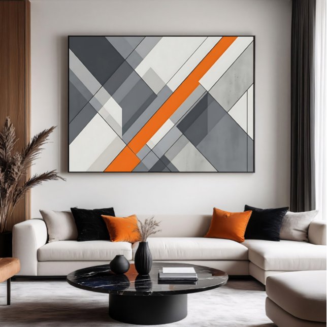 Poster Accent Orange Abstrait Moderne (Créateur téléchargé)
