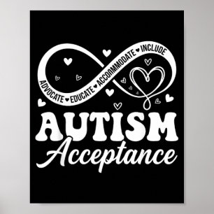 Poster Acceptation de l'autisme Sensibilisation Femmes Ho