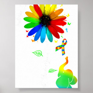Poster Accepter Comprendre Aimer la Fleur de Tournesol de