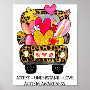 Poster Accepter Comprendre Amour Sensibilisation Autisme