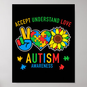 Poster Accepter Comprendre la Sensibilisation sur l'autis