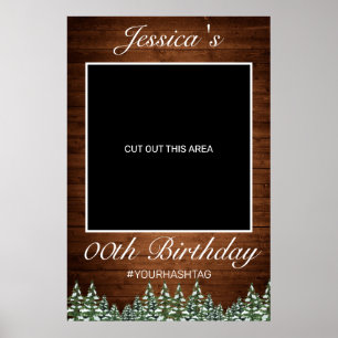 Poster Accessoire de photo d'anniversaire Pays de Bois et