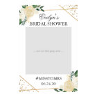 Accessoire de photo de Baby Shower floral vert or