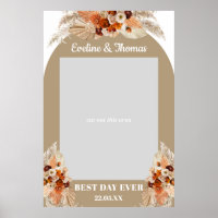 Accessoire de photo de mariage en terre cuite bohè