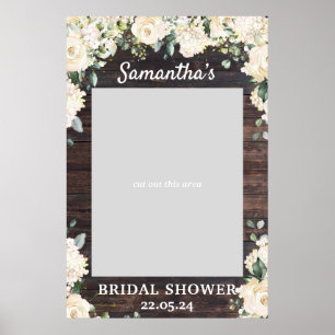 Poster Accessoire de salle de mariage en bois rustique av