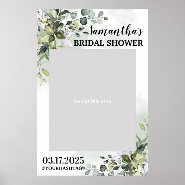 Poster Accessoires de photo de verdure pour mariage bohèm (Devant)