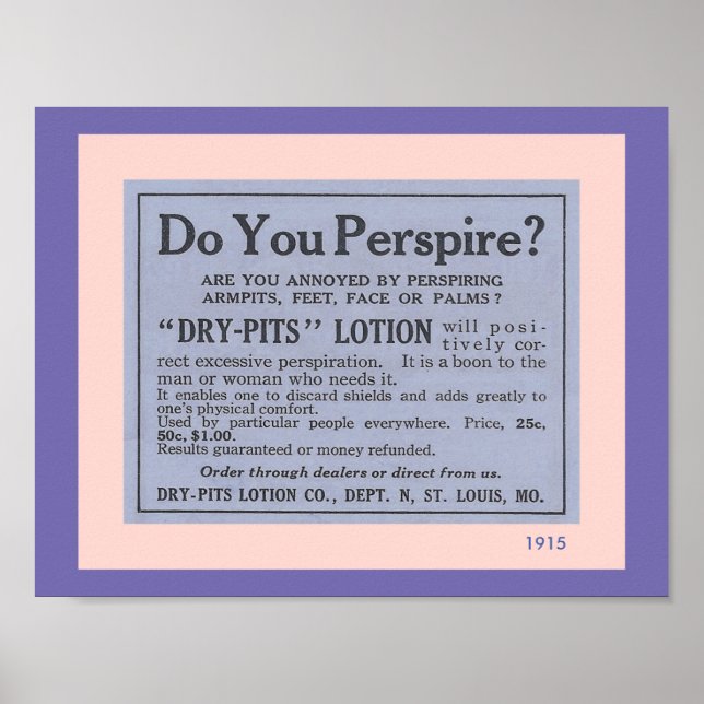 Poster Accessoires de salle de bain : Amusant déodorant V (Devant)