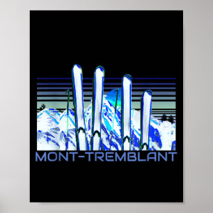 Poster accessoires de ski Mont-tremblant rétro mont-tremb