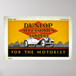 Poster Accessoires Dunlop et Sundries pour le Motorist